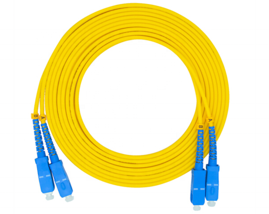 SC UPC To SC UPC Duplex G.652.D Single Mode PVC Fiber Patch Cord ...