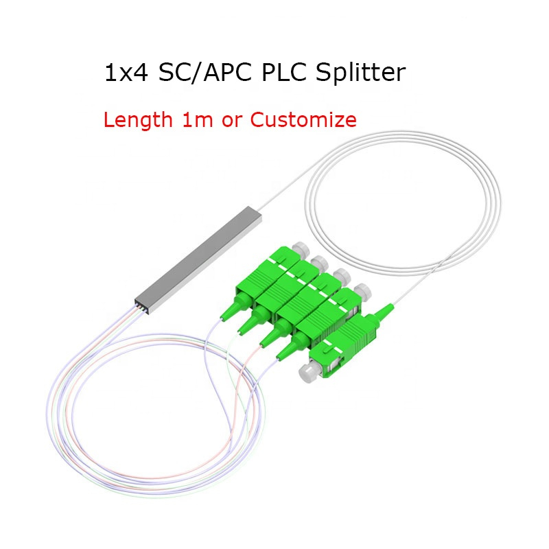 1X4 Blockless Mini 0.9mm Fiber Optic Splitter SC/APC