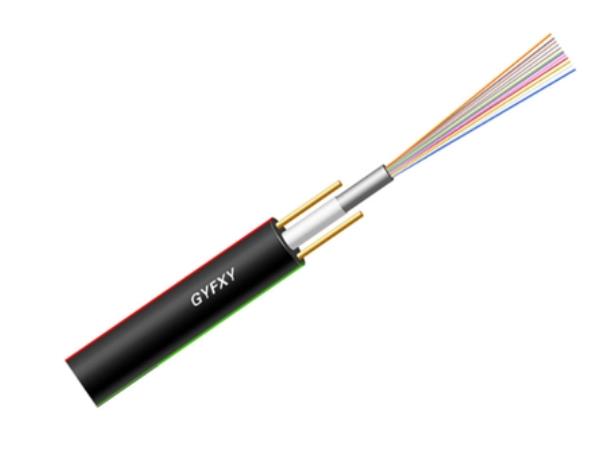 GYFXY 12 Core SM MM Outdoor Optical Fiber Cable Black PE LSZH Jacket