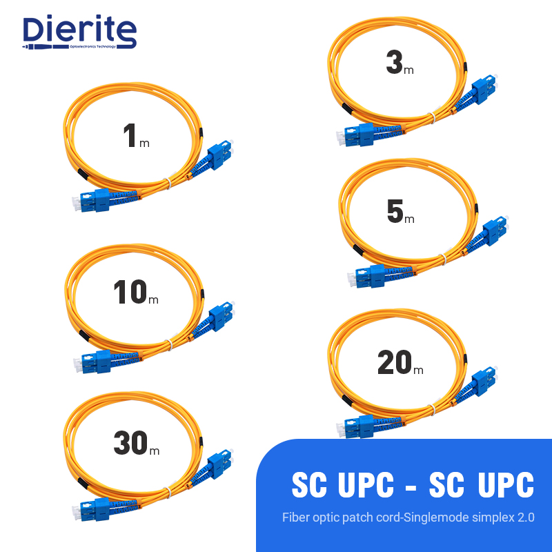 SC UPC To SC UPC Duplex G.652.D Single Mode PVC 